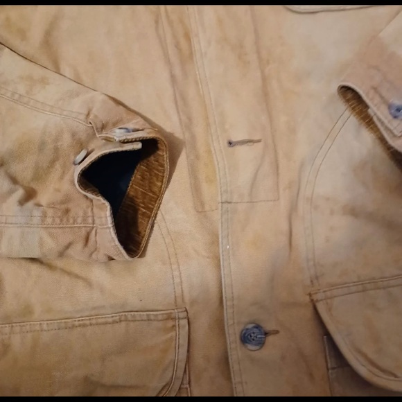 Vintage Banana Republic Canvas Field Chore Coat Jacket Distressed Size S -1456. - Picture 3 of 9